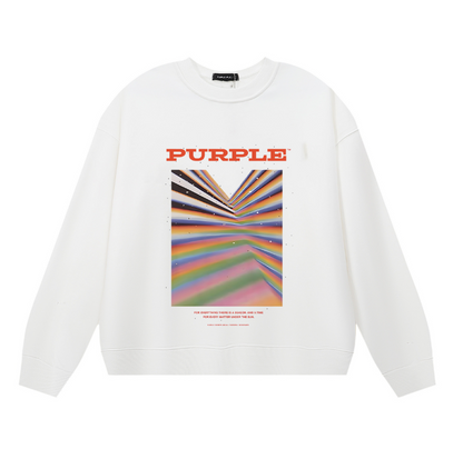 Purple Men's Long-Sleeve T-shirt Sweatshirt 1127