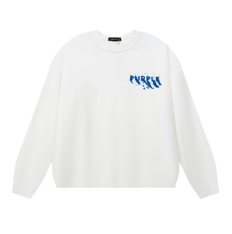 Purple Men's Long-Sleeve T-shirt Sweatshirt 1158