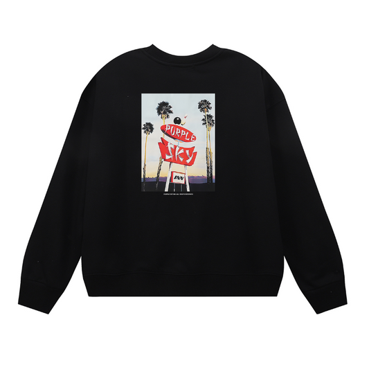 Purple Men's Long-Sleeve T-shirt Sweatshirt 1150