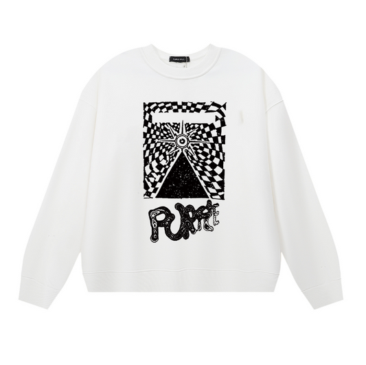 Purple Men's Long-Sleeve T-shirt Sweatshirt 1147