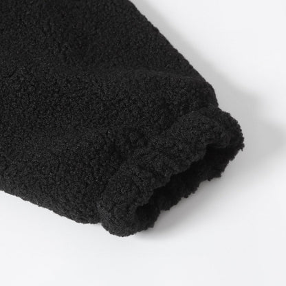 Chrome Hearts Horseshoe Embroidered Sherpa Jacket - Black Cream Gothic Coat 825