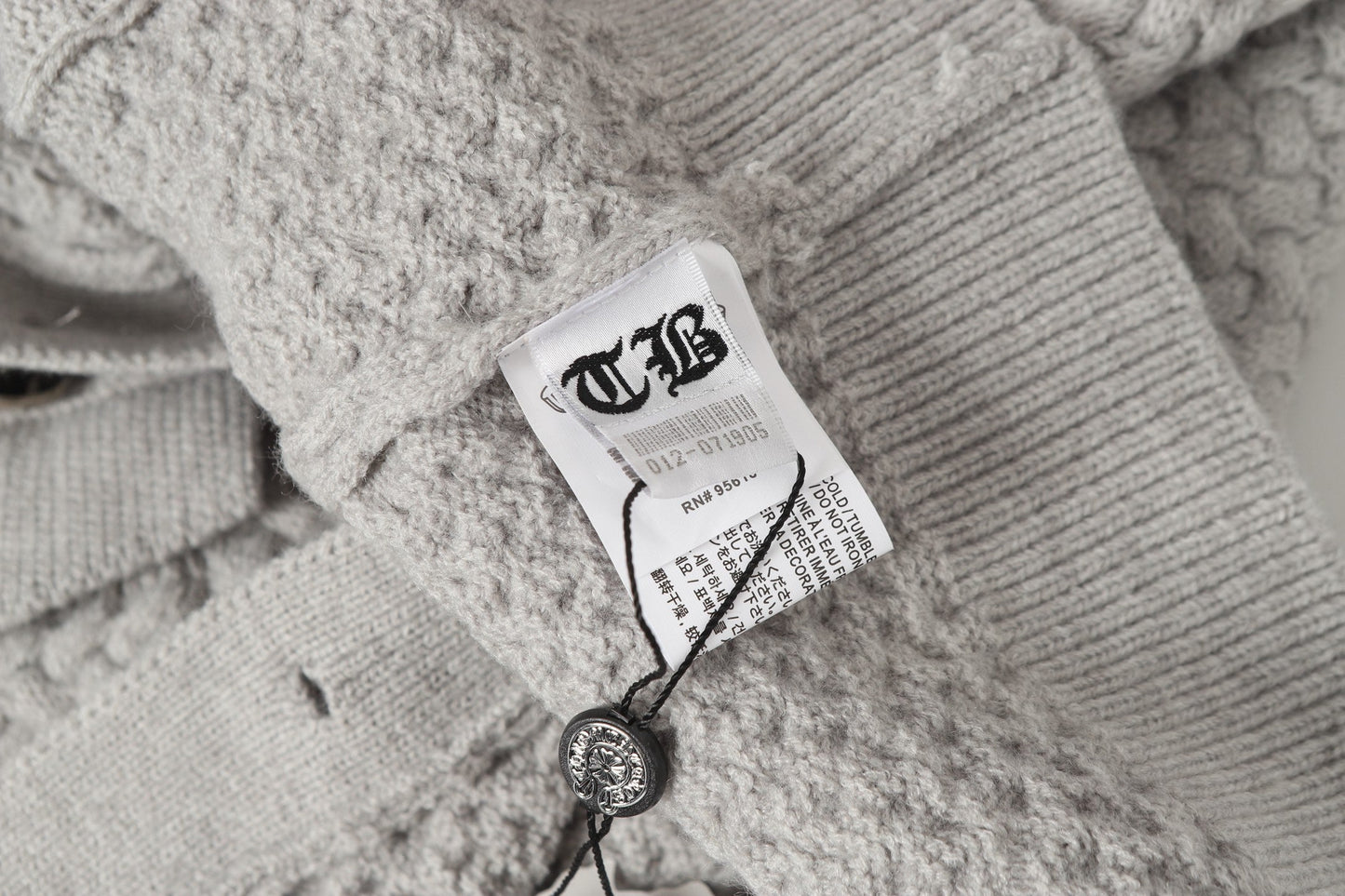 Chrome Hearts Gothic Cross Knit Cardigan - Black Grey Streetwear Jacket 904