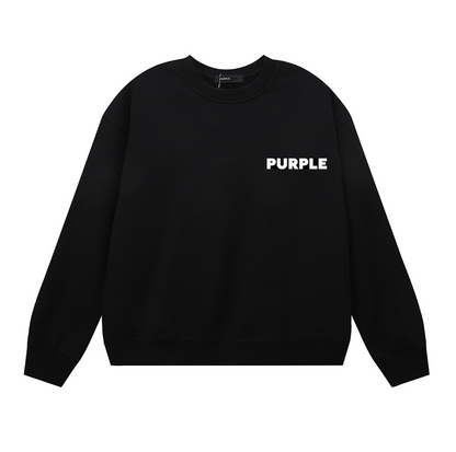 Purple  Men's Long-Sleeve T-shirt Sweatshirt 1152