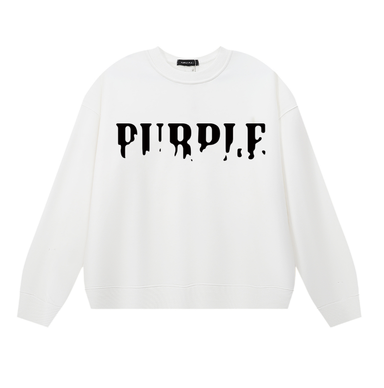 Purple Men's Long-Sleeve T-shirt Sweatshirt 1142